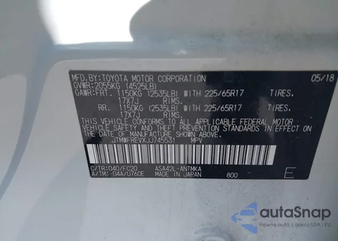 2018 Toyota Rav4 Xle из США, поврежденный, VIN JTMWFREVXJJ745531